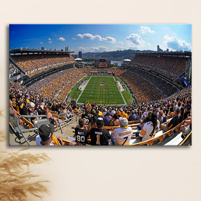 Heinz field Pittsburgh Steelers, Stadium Canvas, Sport Art, Gift for him, Man Cave Decor, Art Print, Canvas Print Wall Art