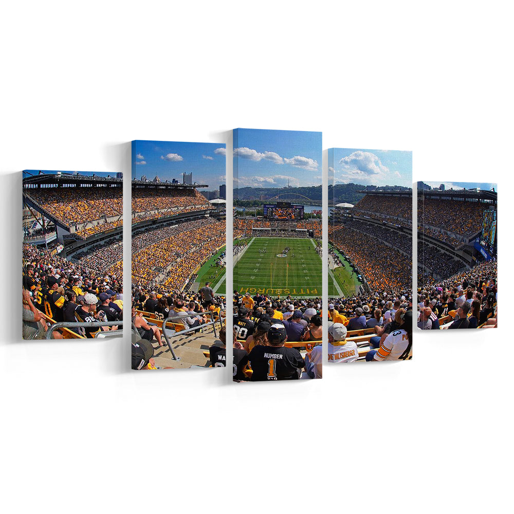 Heinz field Pittsburgh Steelers, Stadium Canvas, Sport Art, Gift for him, 5 Panel, Large Canvas, Canvas Print Wall Art