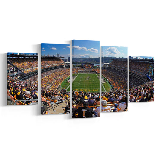 Heinz field Pittsburgh Steelers, Stadium Canvas, Sport Art, Gift for him, 5 Panel, Large Canvas, Canvas Print Wall Art