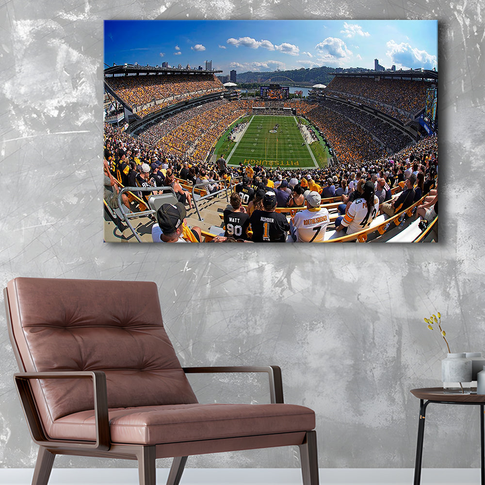 Heinz field Pittsburgh Steelers, Stadium Canvas, Sport Art, Gift for him, Man Cave Decor, Art Print, Canvas Print Wall Art