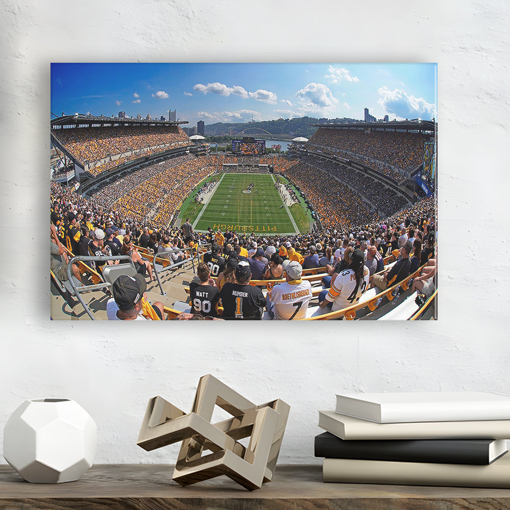 Heinz field Pittsburgh Steelers, Stadium Canvas, Sport Art, Gift for him, Man Cave Decor, Art Print, Canvas Print Wall Art