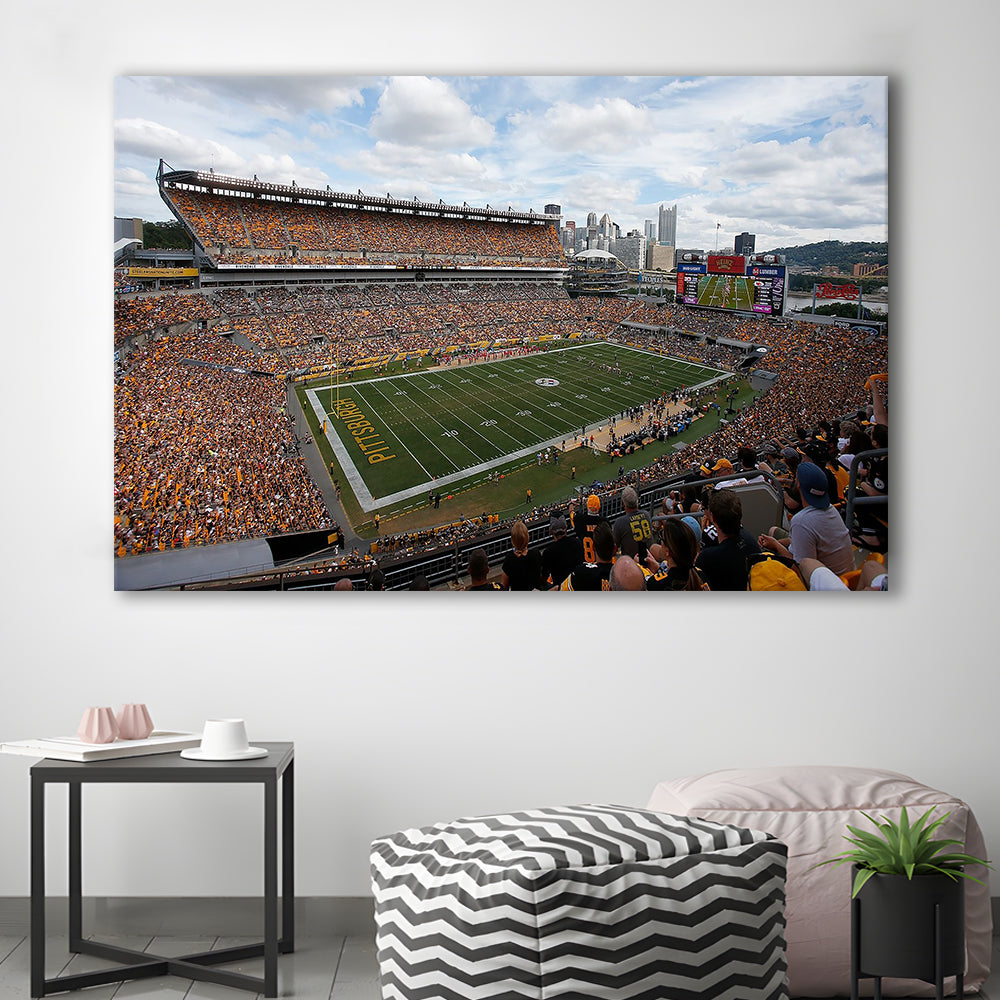 Heinz field Steeler, Stadium Canvas, Sport Art, Gift for him, Man Cave Decor, Art Print, Canvas Print Wall Art