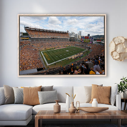 Heinz field Steeler, Stadium Canvas, Sport Art, Framed Canvas Print Wall Art, Floating Frame
