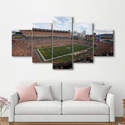 Heinz field Steeler, Stadium Canvas, Sport Art, Gift for him, 5 Panel, Large Canvas, Canvas Print Wall Art