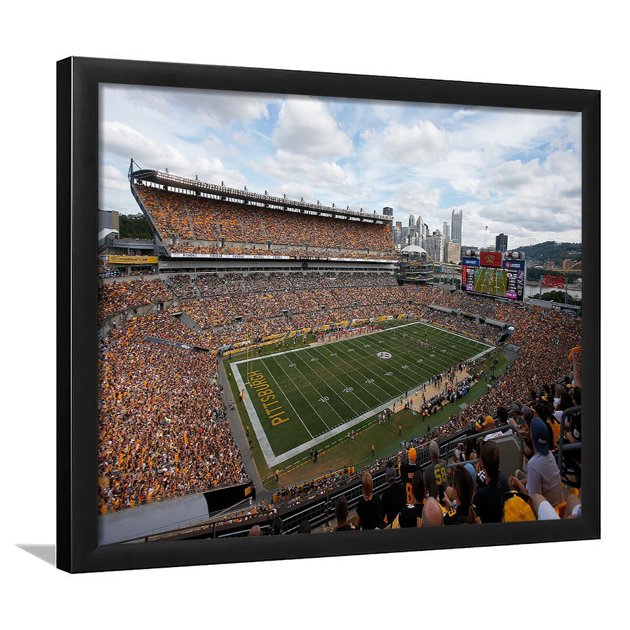 Heinz field Steeler, Stadium Canvas, Sport Art, Gift for him, Framed Art Print Wall Decor, Picture Framed