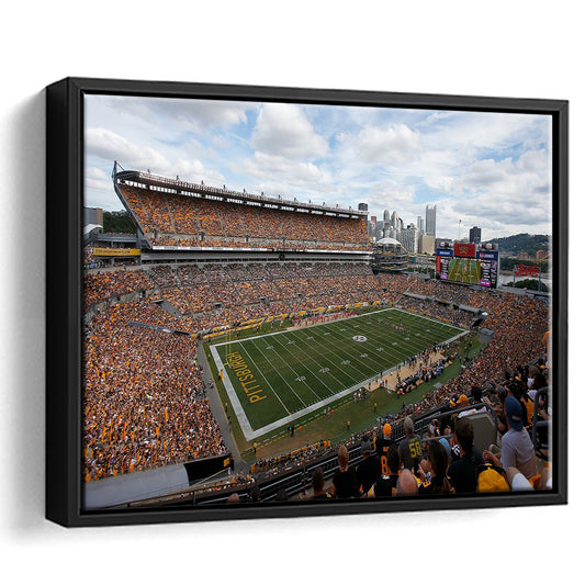 Heinz field Steeler, Stadium Canvas, Sport Art, Framed Canvas Print Wall Art, Floating Frame