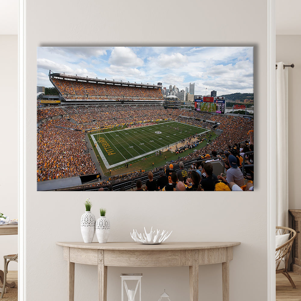 Heinz field Steeler, Stadium Canvas, Sport Art, Gift for him, Man Cave Decor, Art Print, Canvas Print Wall Art