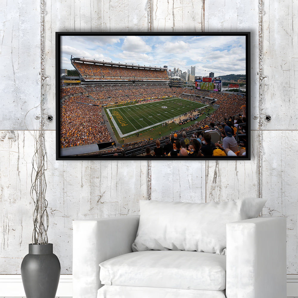 Heinz field Steeler, Stadium Canvas, Sport Art, Framed Canvas Print Wall Art, Floating Frame