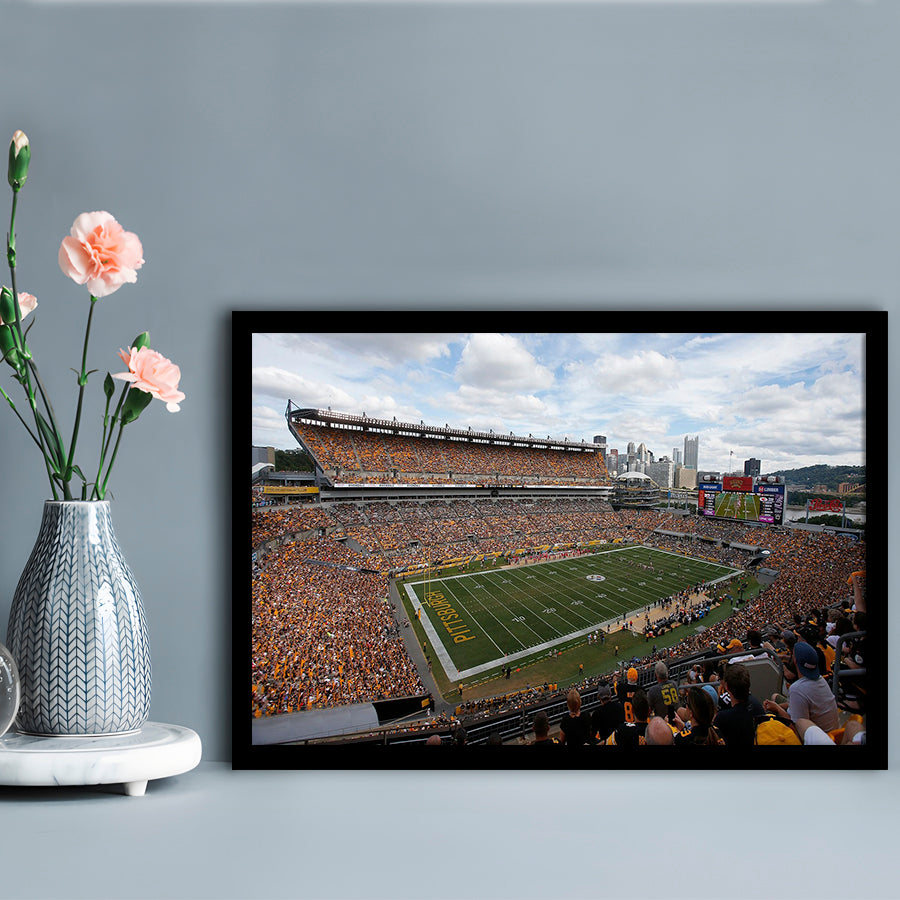 Heinz field Steeler, Stadium Canvas, Sport Art, Gift for him, Framed Art Print Wall Decor, Picture Framed