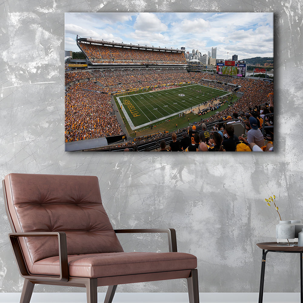 Heinz field Steeler, Stadium Canvas, Sport Art, Gift for him, Man Cave Decor, Art Print, Canvas Print Wall Art