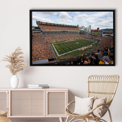 Heinz field Steeler, Stadium Canvas, Sport Art, Framed Canvas Print Wall Art, Floating Frame