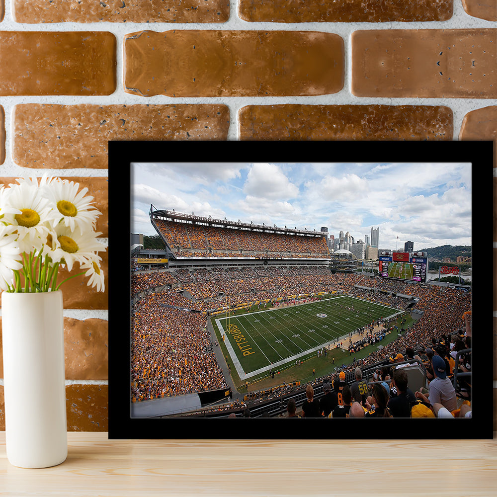 Heinz field Steeler, Stadium Canvas, Sport Art, Gift for him, Framed Art Print Wall Decor, Picture Framed