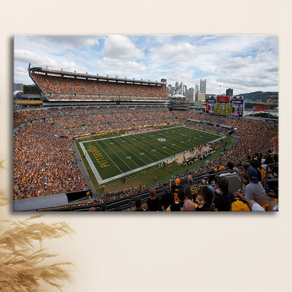 Heinz field Steeler, Stadium Canvas, Sport Art, Gift for him, Man Cave Decor, Art Print, Canvas Print Wall Art