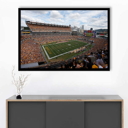 Heinz field Steeler, Stadium Canvas, Sport Art, Gift for him, Framed Art Print Wall Decor, Picture Framed