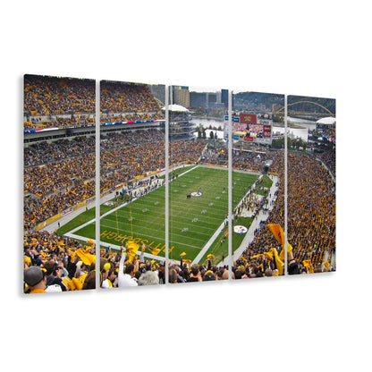 Heinz field sports Stadium, Stadium Canvas, Sport Art, 5 Panel B, Extra Large Canvas, Canvas Print Wall Art