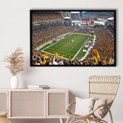 Heinz field sports Stadium, Stadium Canvas, Sport Art, Framed Canvas Print Wall Art, Floating Frame