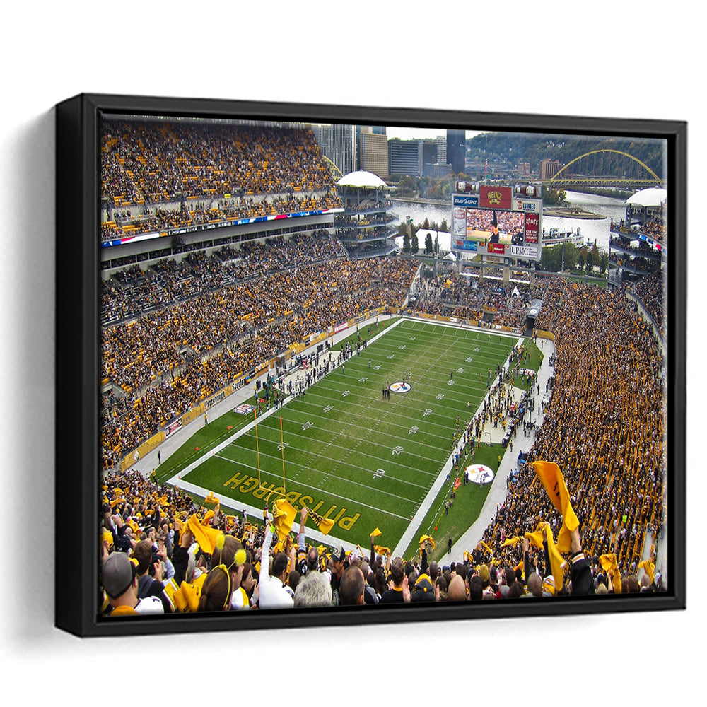 Heinz field sports Stadium, Stadium Canvas, Sport Art, Framed Canvas Print Wall Art, Floating Frame