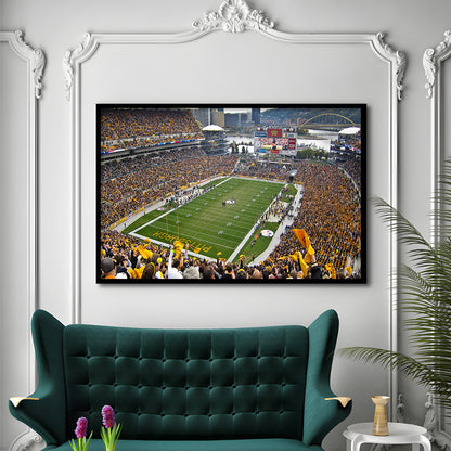 Heinz field sports Stadium, Stadium Canvas, Sport Art, Gift for him, Framed Art Print Wall Decor, Picture Framed
