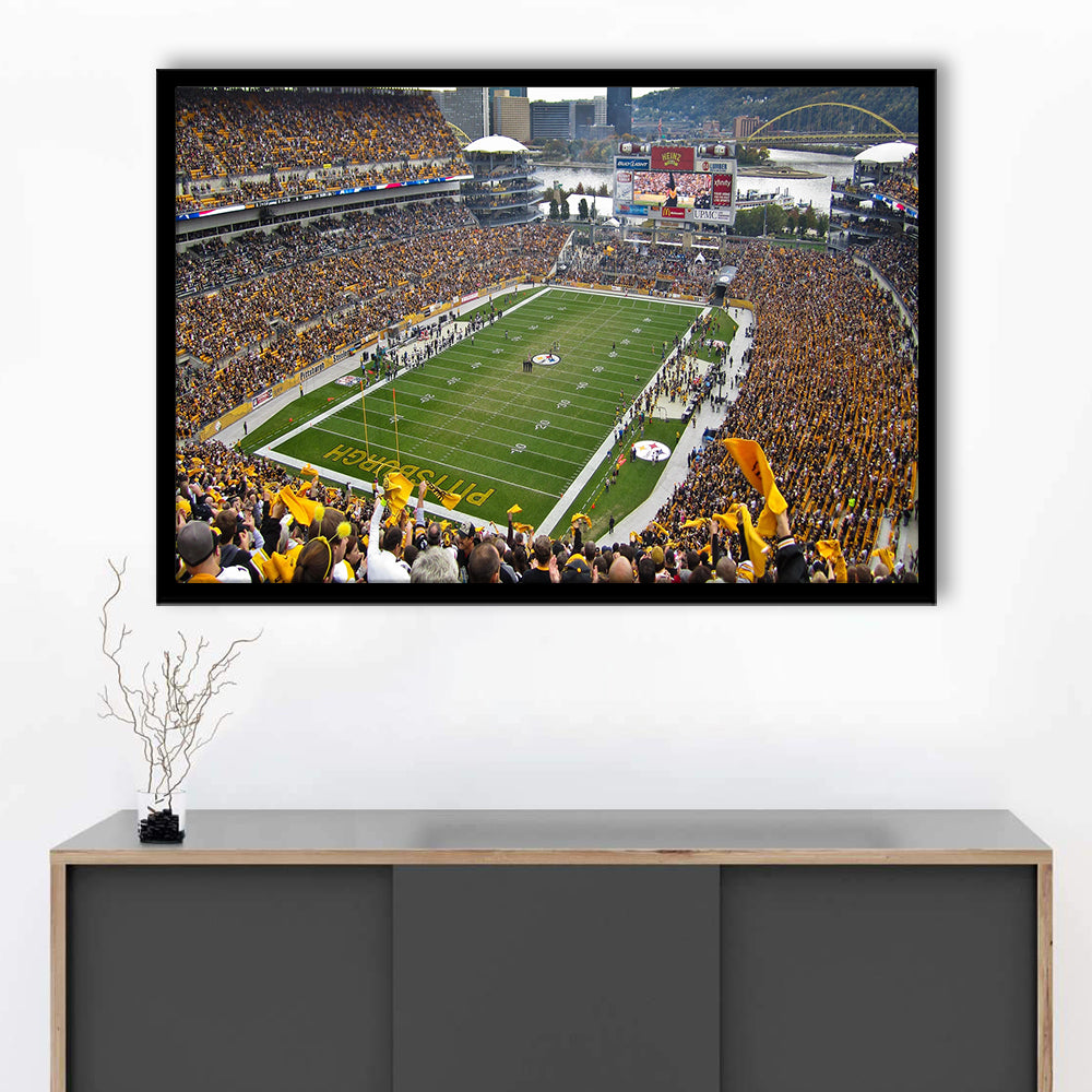 Heinz field sports Stadium, Stadium Canvas, Sport Art, Gift for him, Framed Art Print Wall Decor, Picture Framed