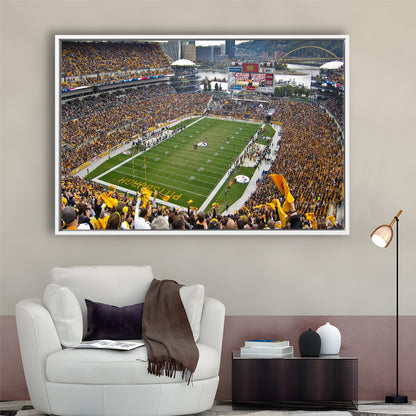 Heinz field sports Stadium, Stadium Canvas, Sport Art, Framed Canvas Print Wall Art, Floating Frame