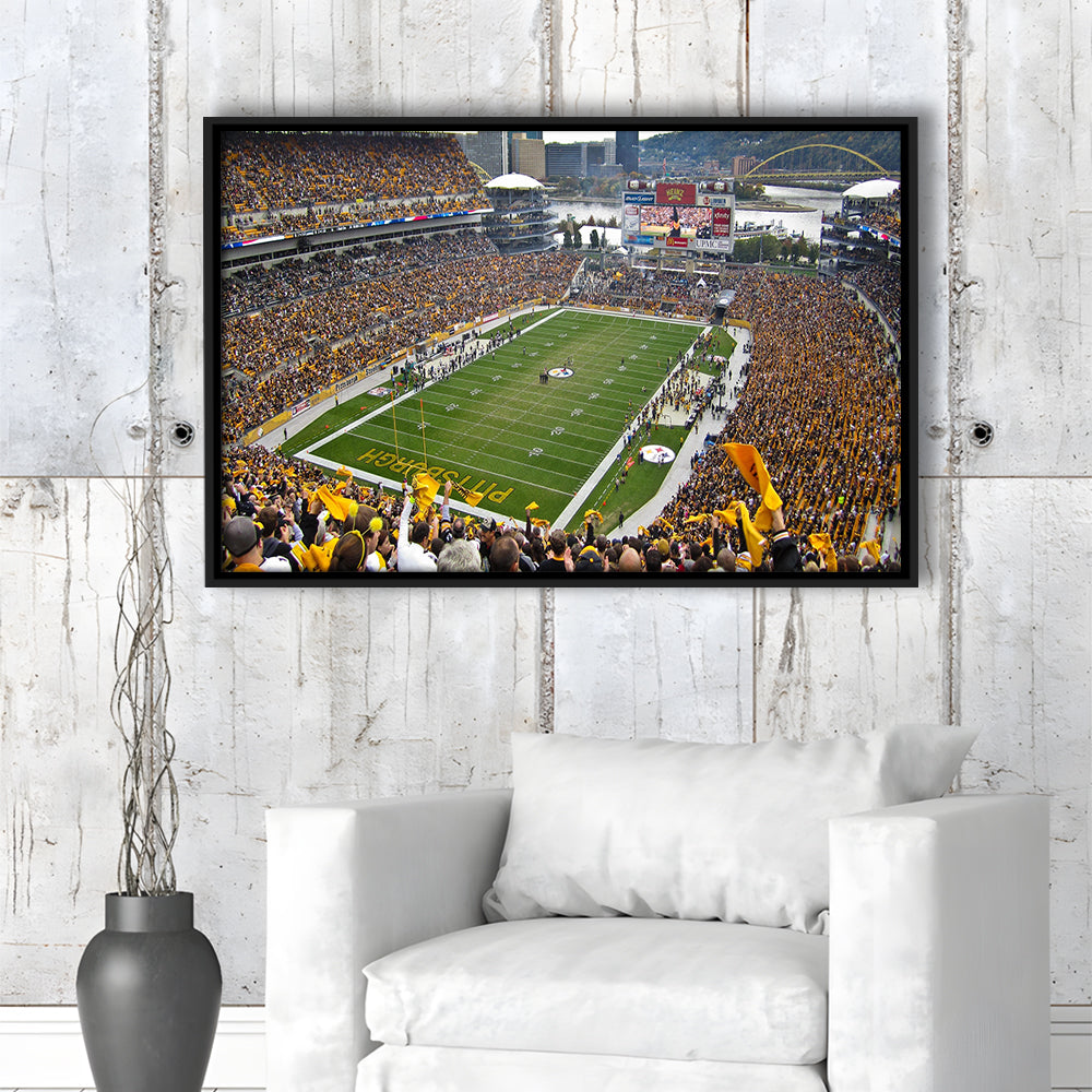 Heinz field sports Stadium, Stadium Canvas, Sport Art, Framed Canvas Print Wall Art, Floating Frame