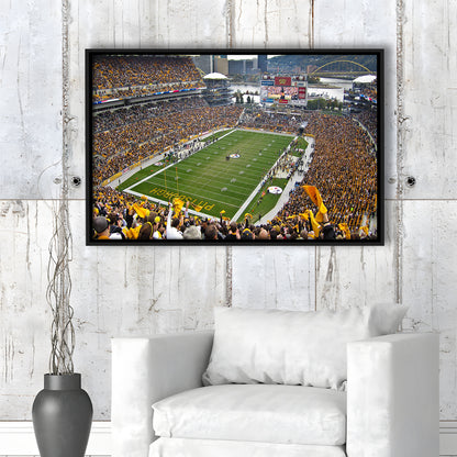 Heinz field sports Stadium, Stadium Canvas, Sport Art, Framed Canvas Print Wall Art, Floating Frame
