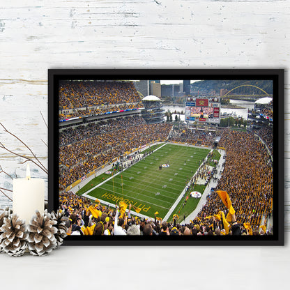 Heinz field sports Stadium, Stadium Canvas, Sport Art, Framed Canvas Print Wall Art, Floating Frame
