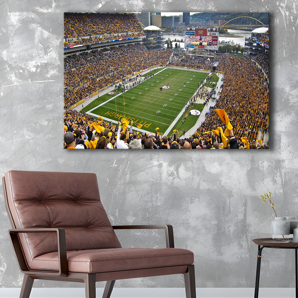 Heinz field sports Stadium, Stadium Canvas, Sport Art, Gift for him, Man Cave Decor, Art Print, Canvas Print Wall Art