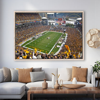 Heinz field sports Stadium, Stadium Canvas, Sport Art, Framed Canvas Print Wall Art, Floating Frame