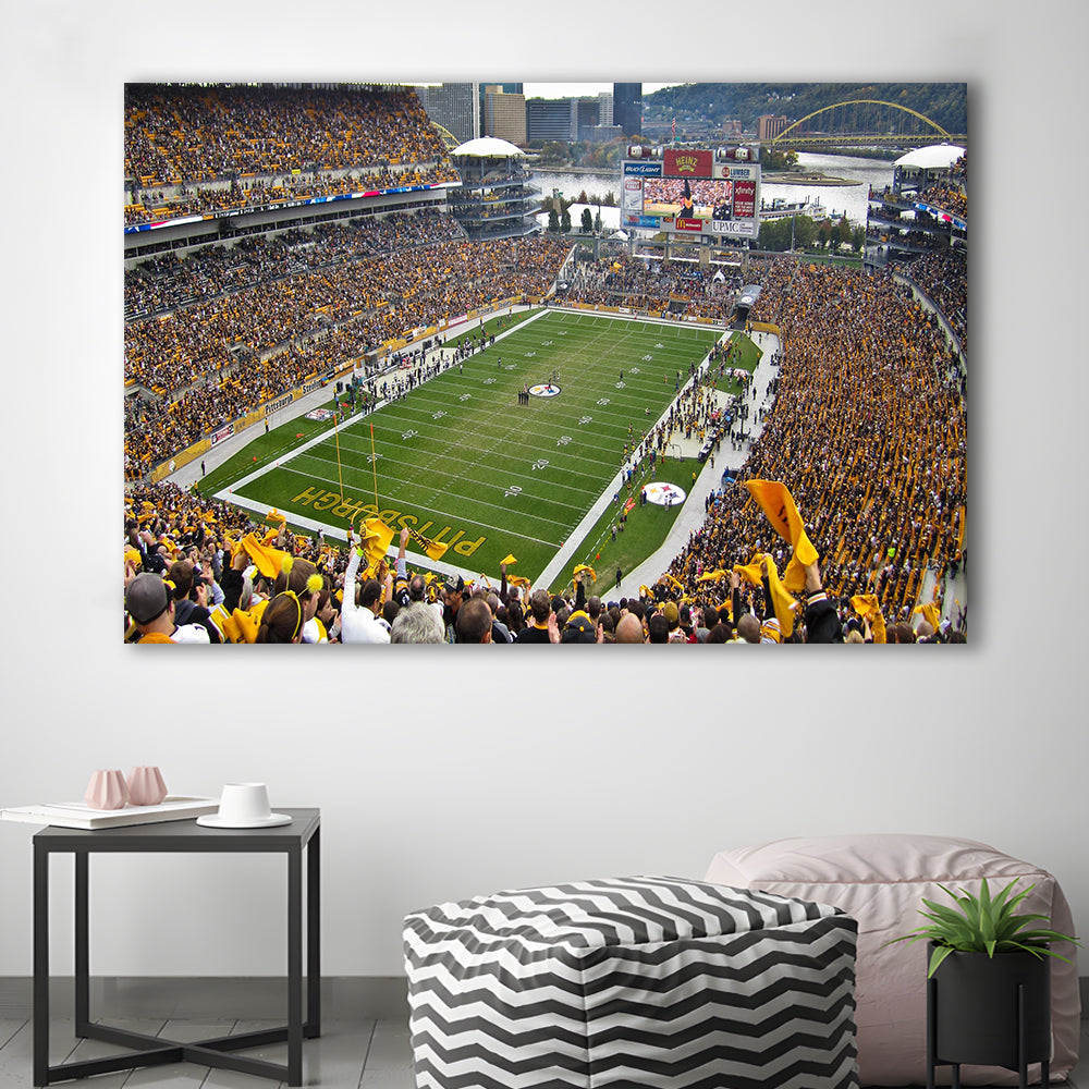 Heinz field sports Stadium, Stadium Canvas, Sport Art, Gift for him, Man Cave Decor, Art Print, Canvas Print Wall Art
