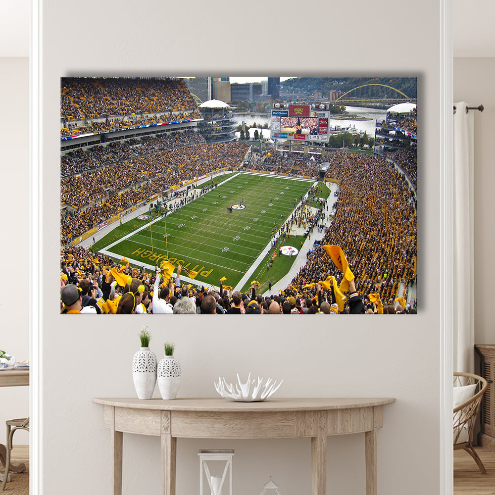 Heinz field sports Stadium, Stadium Canvas, Sport Art, Gift for him, Man Cave Decor, Art Print, Canvas Print Wall Art