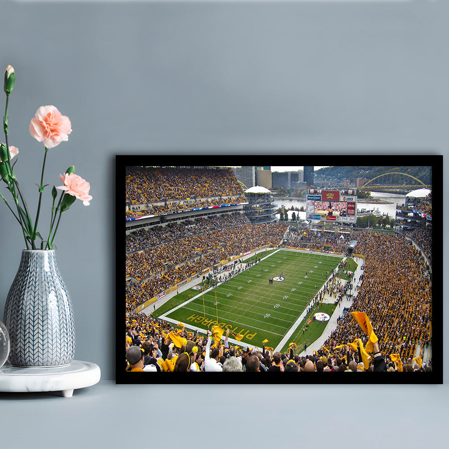 Heinz field sports Stadium, Stadium Canvas, Sport Art, Gift for him, Framed Art Print Wall Decor, Picture Framed