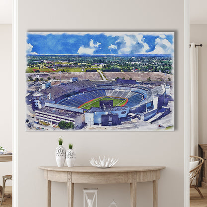 Highmark Stadium Painting Canvas, Bills Watercolor, Sport Art, Gifts for him, Canvas Print Wall Art