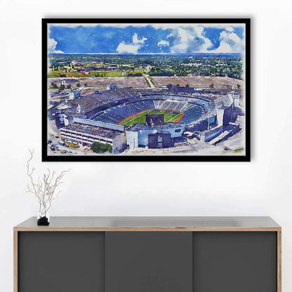 Highmark Stadium Painting Canvas, Bills Watercolor, Sport Gift Art, Framed Art Print Wall Decor