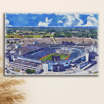 Highmark Stadium Painting Canvas, Bills Watercolor, Sport Art, Gifts for him, Canvas Print Wall Art