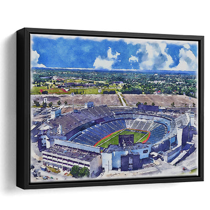 Highmark Stadium Painting Canvas, Bills Watercolor, Sport Gift Art, Framed Canvas Print Wall Art