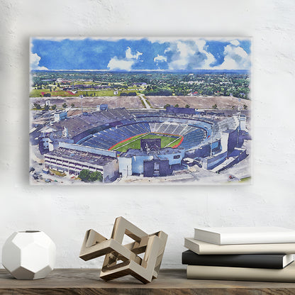 Highmark Stadium Painting Canvas, Bills Watercolor, Sport Art, Gifts for him, Canvas Print Wall Art