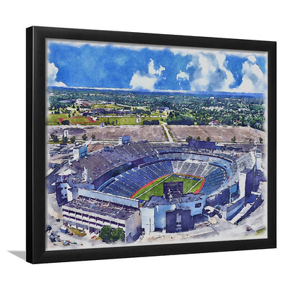 Highmark Stadium Painting Canvas, Bills Watercolor, Sport Gift Art, Framed Art Print Wall Decor