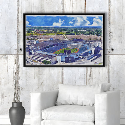 Highmark Stadium Painting Canvas, Bills Watercolor, Sport Gift Art, Framed Canvas Print Wall Art