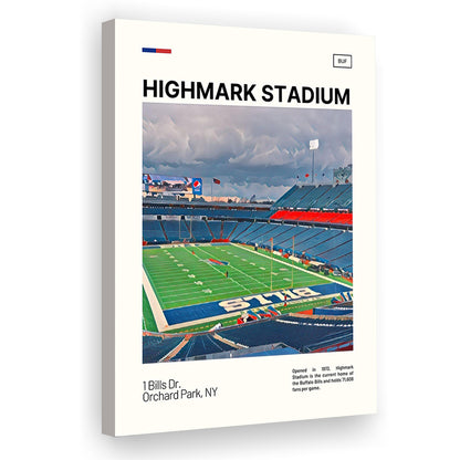 Highmark Stadium Print, B Bills Stadium Canvas Art, Fan Gifts, Sport Art, Canvas Print Wall Art