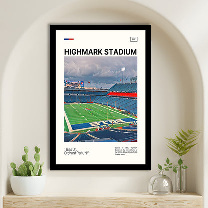 Highmark Stadium Print, B Bills Stadium Art, Gifts for him, Sport Art, Framed Art Print Wall Decor