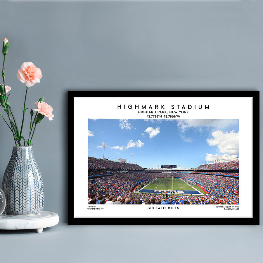 Highmark Stadium Print, Bills Football Stadium Wall Art, Sport Art Print, Framed Art Print Wall Decor