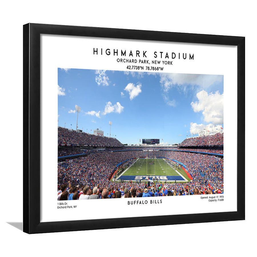 Highmark Stadium Print, Bills Football Stadium Wall Art, Sport Art Print, Framed Art Print Wall Decor