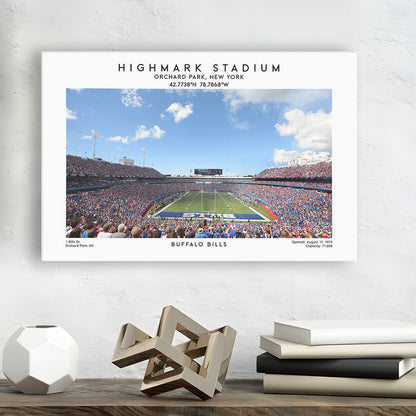 Highmark Stadium Print, Bills Football Stadium Wall Art, Sport Art Print, Canvas Print Wall Art, Man Cave Gift