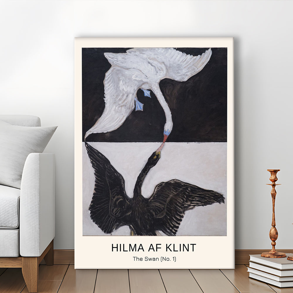 Hilma Af Klint Art Print, Abstract, Art Reproduction, Hilma Af Klint Print, The Swan, No. 1, Canvas Print, Canvas Decor
