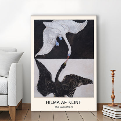 Hilma Af Klint Art Print, Abstract, Art Reproduction, Hilma Af Klint Print, The Swan, No. 1, Canvas Print, Canvas Decor