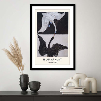 Hilma Af Klint Art Print, Abstract, Art Reproduction, The Swan, No. 1, Framed Art Print, White Border