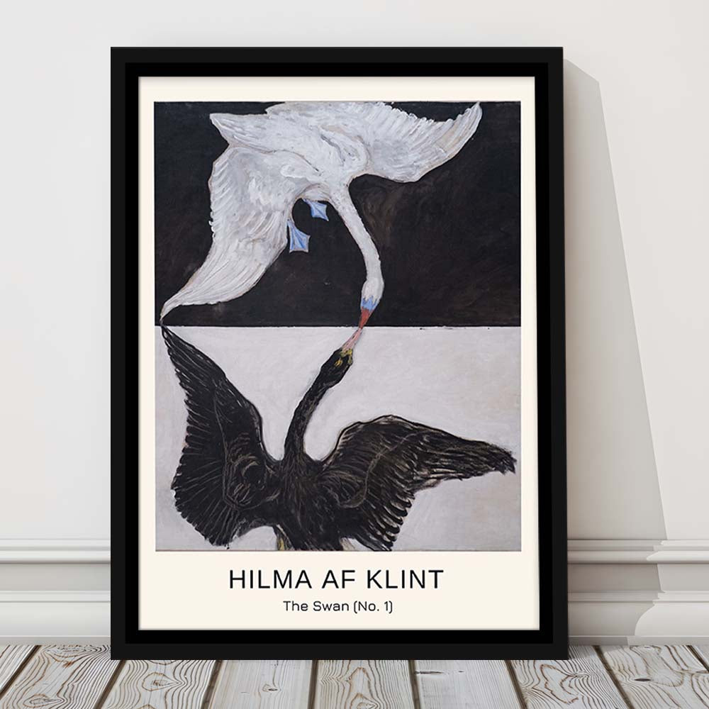 Hilma Af Klint Art Print, Abstract, Art Reproduction, The Swan, No. 1, Framed Canvas Print, Floating Frame