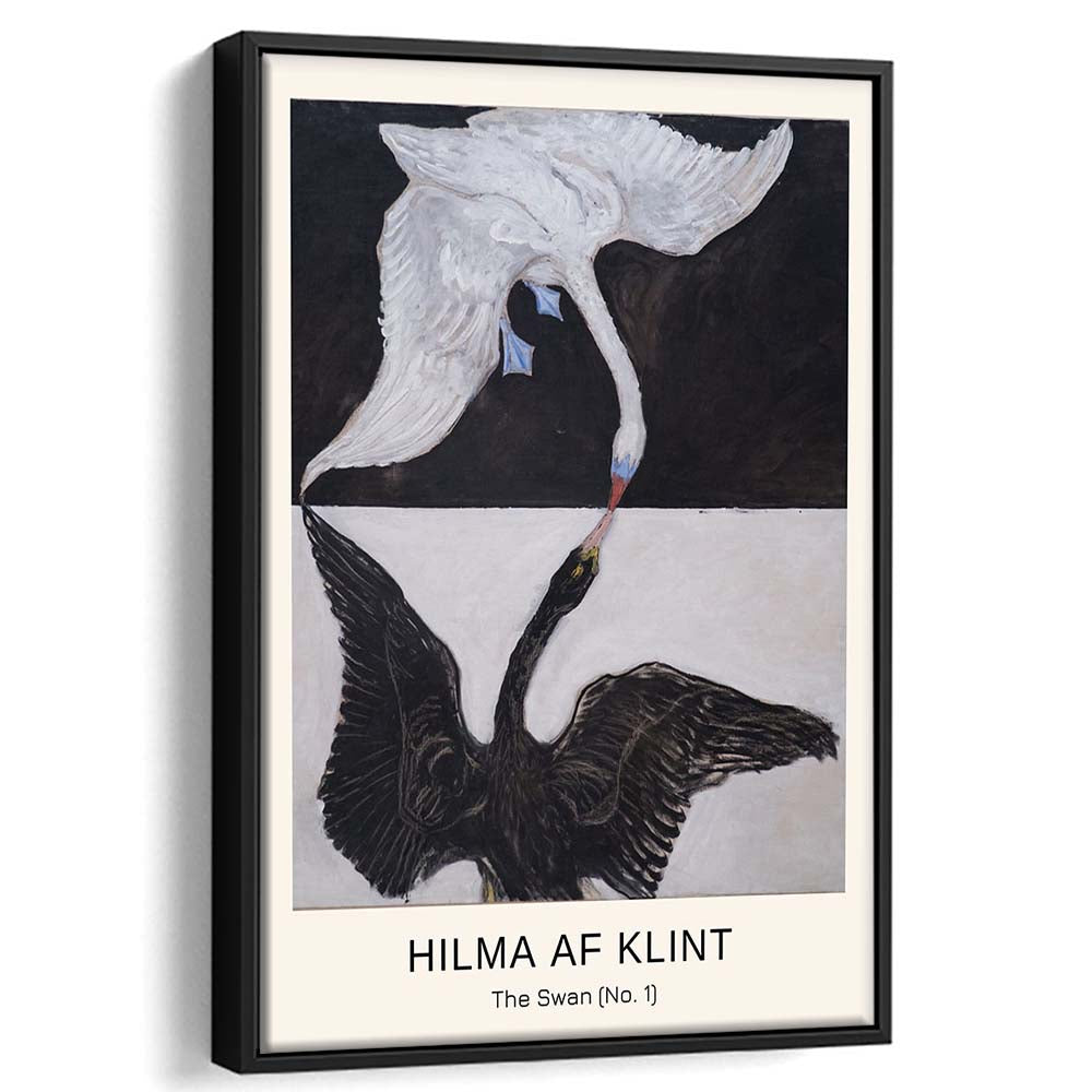 Hilma Af Klint Art Print, Abstract, Art Reproduction, The Swan, No. 1, Framed Canvas Print, Floating Frame