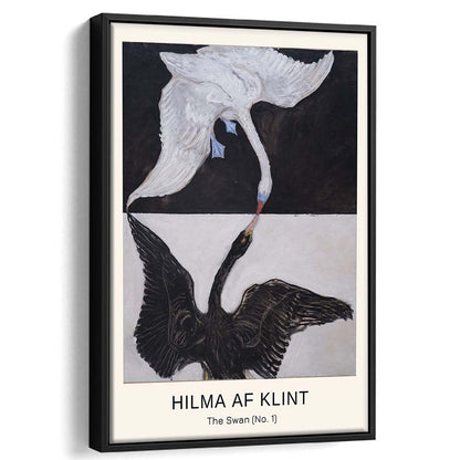 Hilma Af Klint Art Print, Abstract, Art Reproduction, The Swan, No. 1, Framed Canvas Print, Floating Frame